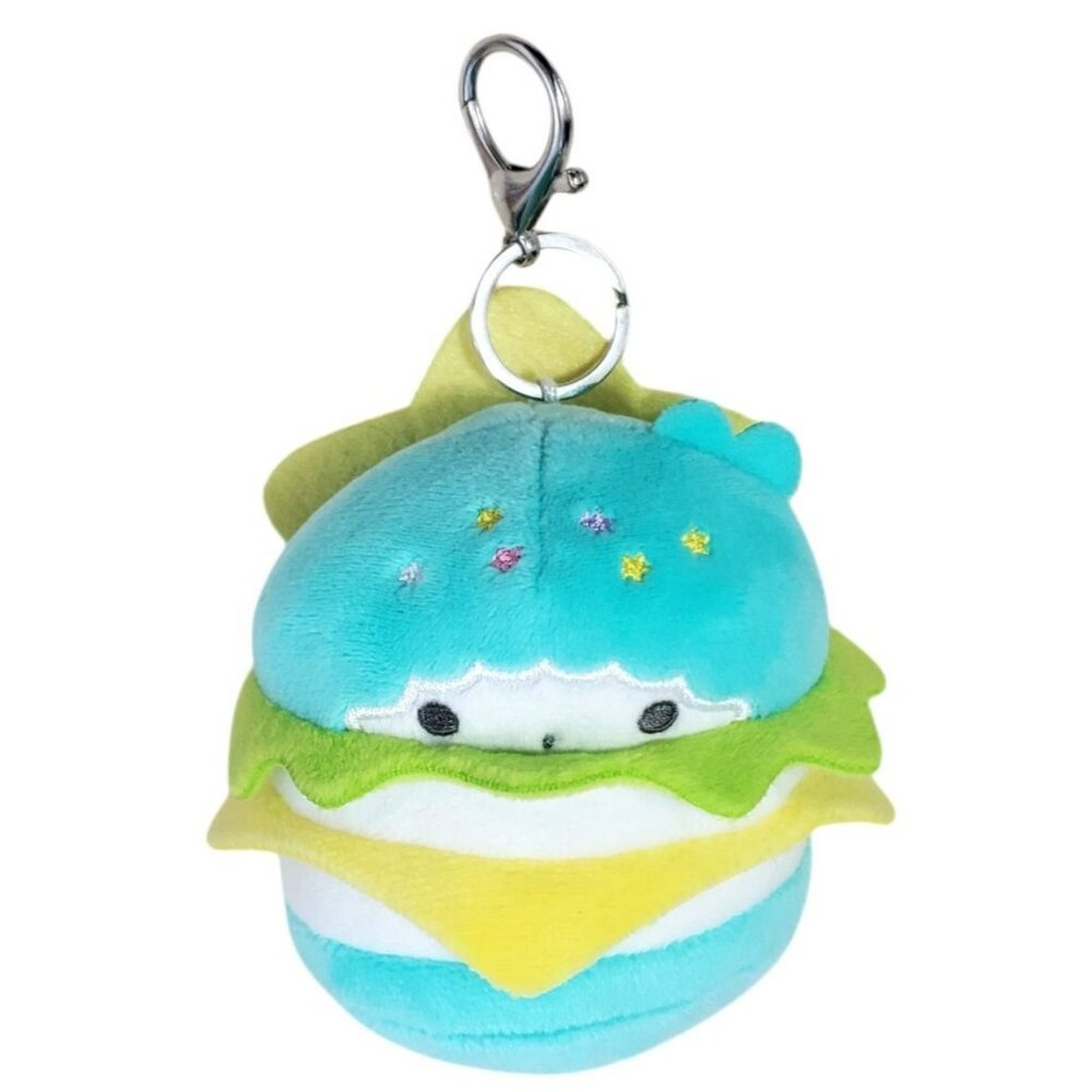 Sanrio Plush Burger Charm Clip Kidrobot Jacket Backpack Zipper Pull Key KiKi